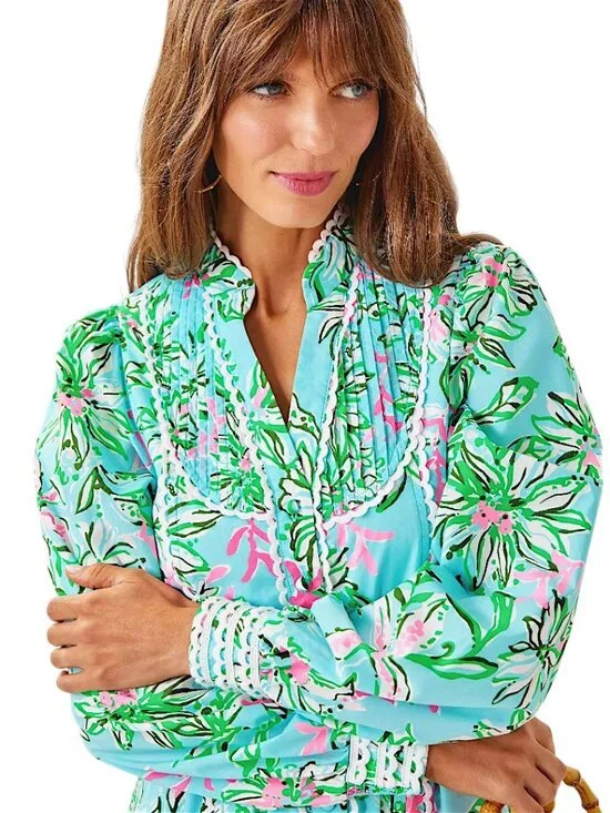 Lilly Pulitzer Arletta Button Down Dress in Multi/Sun of a Bun NWT - Size 0 - Picture 2 of 7